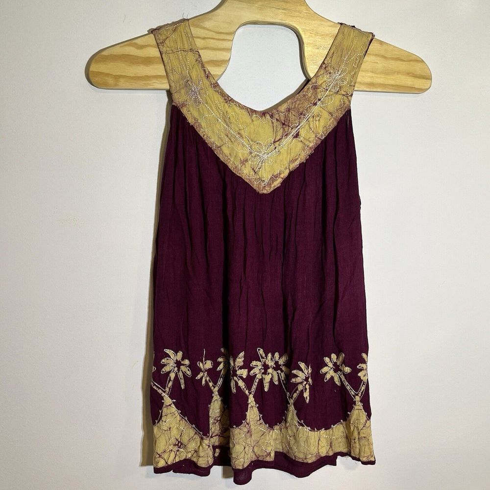 SB Fashion Women's One Size Rayon Sleeveless Tunic Mini Dress Embroidered Floral
